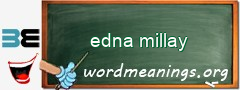 WordMeaning blackboard for edna millay